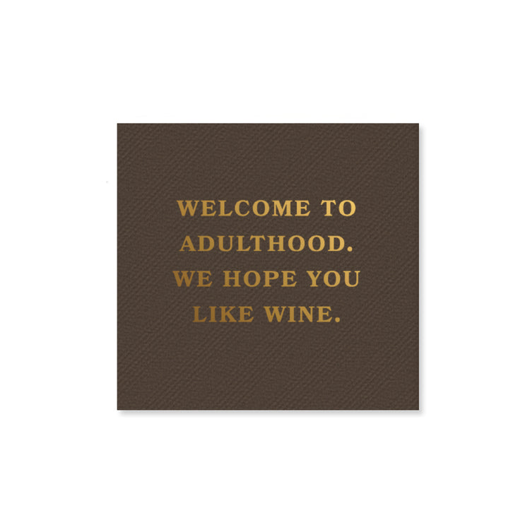 Adulthood...Wine Napkins