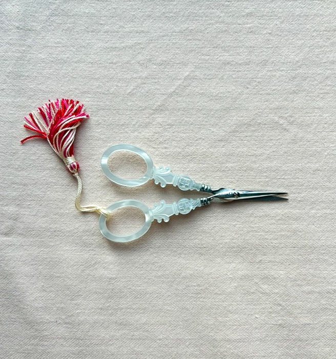 Maison Sajou Mother-of-Pearl Cross Embroidery Scissors