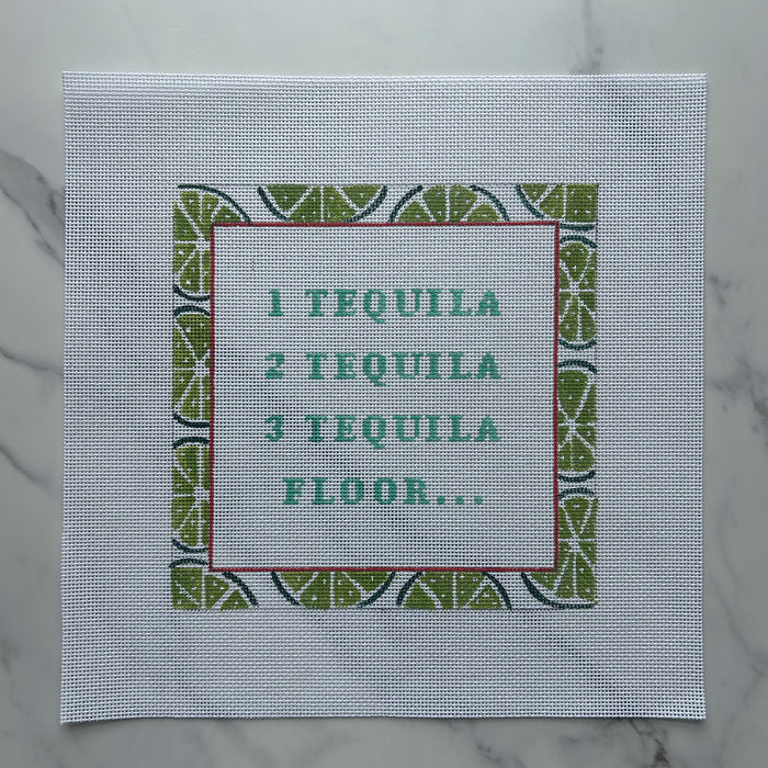Imperfect: Tequila Helps -  Needlepoint Canvas — Final Sale