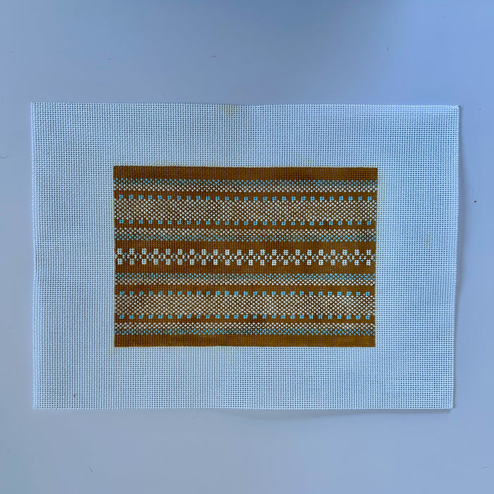 Imperfect: Patterned Clutch -  Needlepoint Canvas — Final Sale